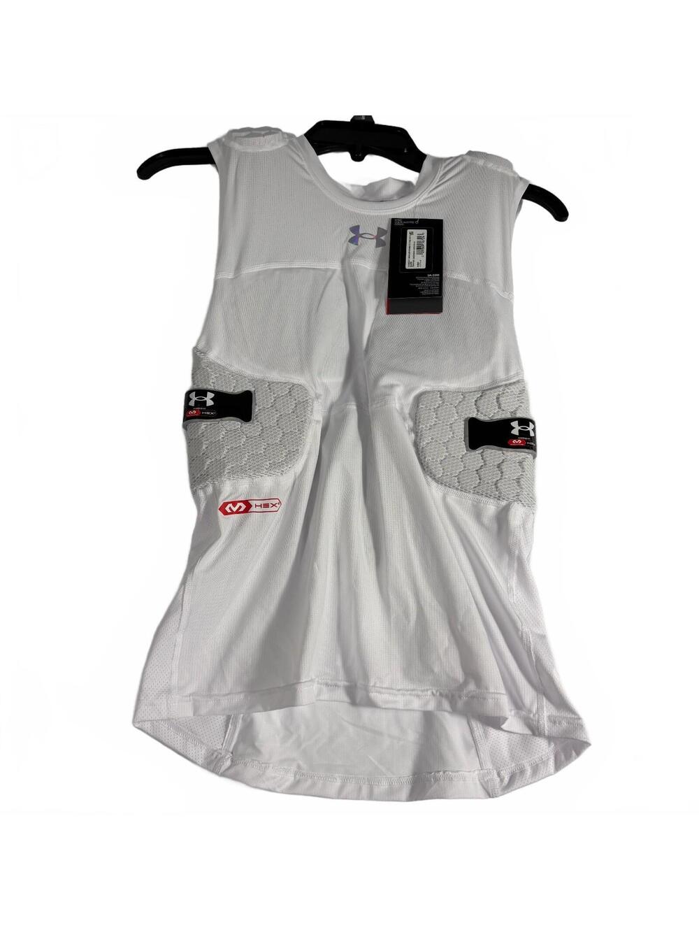 Under Armour Women's Gameday Armour 5-Pad Top White S NWT